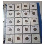 3-Ring Binder of Wheat Pennies.  Includes 1955-1958.  150 Coins