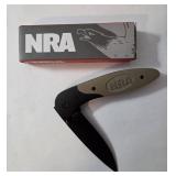 NRA Black and Tan Knife - New in Box