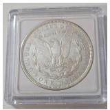 1921 Morgan Silver Dollar - Airtite-In Black Slab-Brillant Luster