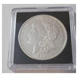 1921 Morgan Silver Dollar - Airtite  In Black Slab- Brillant Luster