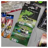 Lot of New Tackle Strike King, Zoom, Sufix, Power Pro