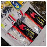 Lot of New Tacle, Strike King, Seagaur, Big Bite, Zoom, Mission, VMC