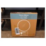 Black Framed Circle Mirror - 24"