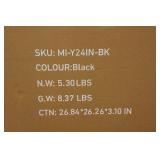 Black Framed Circle Mirror - 24"