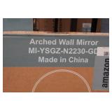 *2* Gold Framed Arched Wall Mirrors - 24"x36" & 22"x30"