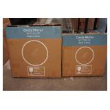 *2* Gold Framed  Wall Mirrors - 24" & 20"