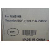Framed Mirror - 12"x24"