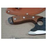 Rolled Carbon Steel Finger Hole Hunting Knife