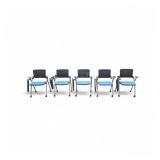 Blue Tablet Arm Nesting Chairs