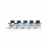 Blue Tablet Arm Nesting Chairs