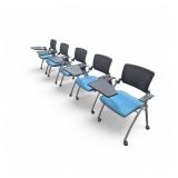 Blue Tablet Arm Nesting Chairs