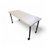Steelcase Manual Height Adjustable Table with wheels 60x24x29