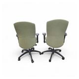 2 Lime Green Krug Task Chairs