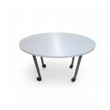 Oval Table w locking wheels 42x24x29