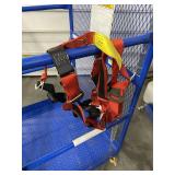 T & S Equipment Company - Material Handling Lift Truck Safety Cage Forklift Lift Basket Work Platform with Harness & Safety Tether