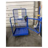 T & S Equipment Company - Material Handling Lift Truck Safety Cage Forklift Lift Basket Work Platform with Harness & Safety Tether