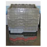 (10) Heavy-Duty Plastic Closeable Bins