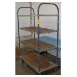4-Shelf Metal Warehouse Mobile Rack / Cart