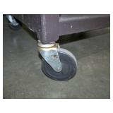 Rolling / Mobile Metal Cart with Storage Cabinet and Built-in Power Cable