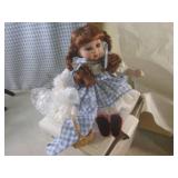 (D-2) 3 Porcelain Dolls and Yesterd...