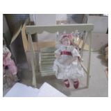 (EW2) 3 Porcelain Dolls with Chairs...