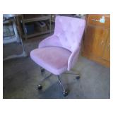 (FRNT) Pink Velvet Office/Desk Chai...