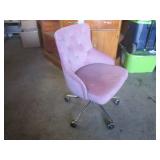 (FRNT) Pink Velvet Office/Desk Chai...