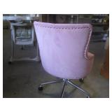 (FRNT) Pink Velvet Office/Desk Chai...
