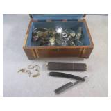 (CS) Vintage Wood Box with Vintage ...