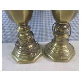 (BS) 2 Brass Lamps - 28" Tall...