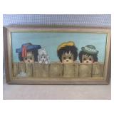 (FS) Vintage Framed Bollini Canvas ...