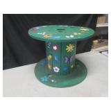 (EW6) Painted Wood Cable Spool Deco...