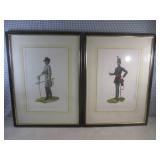 (D-4) 2 Vintage Framed Signed and N...