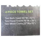 (BS) New 6pc Towel Set in Gray...
