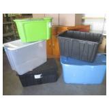(BR1) 5 Assorted Empty Totes As Sho...