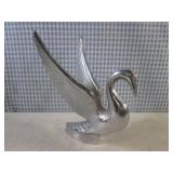 (CNTR) Vintage Chrome Swan Hood Orn...