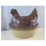 (CNTR) Vintage Glazed Hen On Nest /...