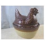 (CNTR) Vintage Glazed Hen On Nest /...