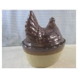 (CNTR) Vintage Glazed Hen On Nest /...