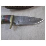 (FS) 6" Damascus Blade Knife with L...