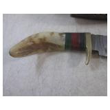 (FS) 6" Damascus Blade Knife with L...