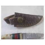 (FS) 6" Damascus Blade Knife with L...