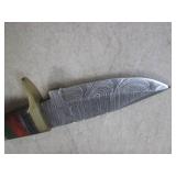 (FS) 6" Damascus Blade Knife with L...