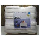 Twin/Twin Extra Long Satin Quilt Ivory - Room Essentials