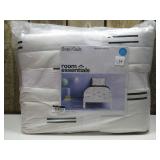 Twin/Twin Extra Long Satin Quilt White/Black - Room Essentials