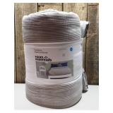 Full/Queen Corduroy Plaid Comforter Gray - Room Essentials