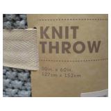Ink+Ivy 50"x60" Bree Knit Throw Blanket Light Blue