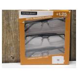 Foster Grant Metal Reading Glasses +1.25