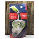 Speedo Adult Expedition Mask & Snorkel Set - Lime/Black