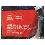 Speedo Adult Expedition Mask & Snorkel Set - Lime/Black